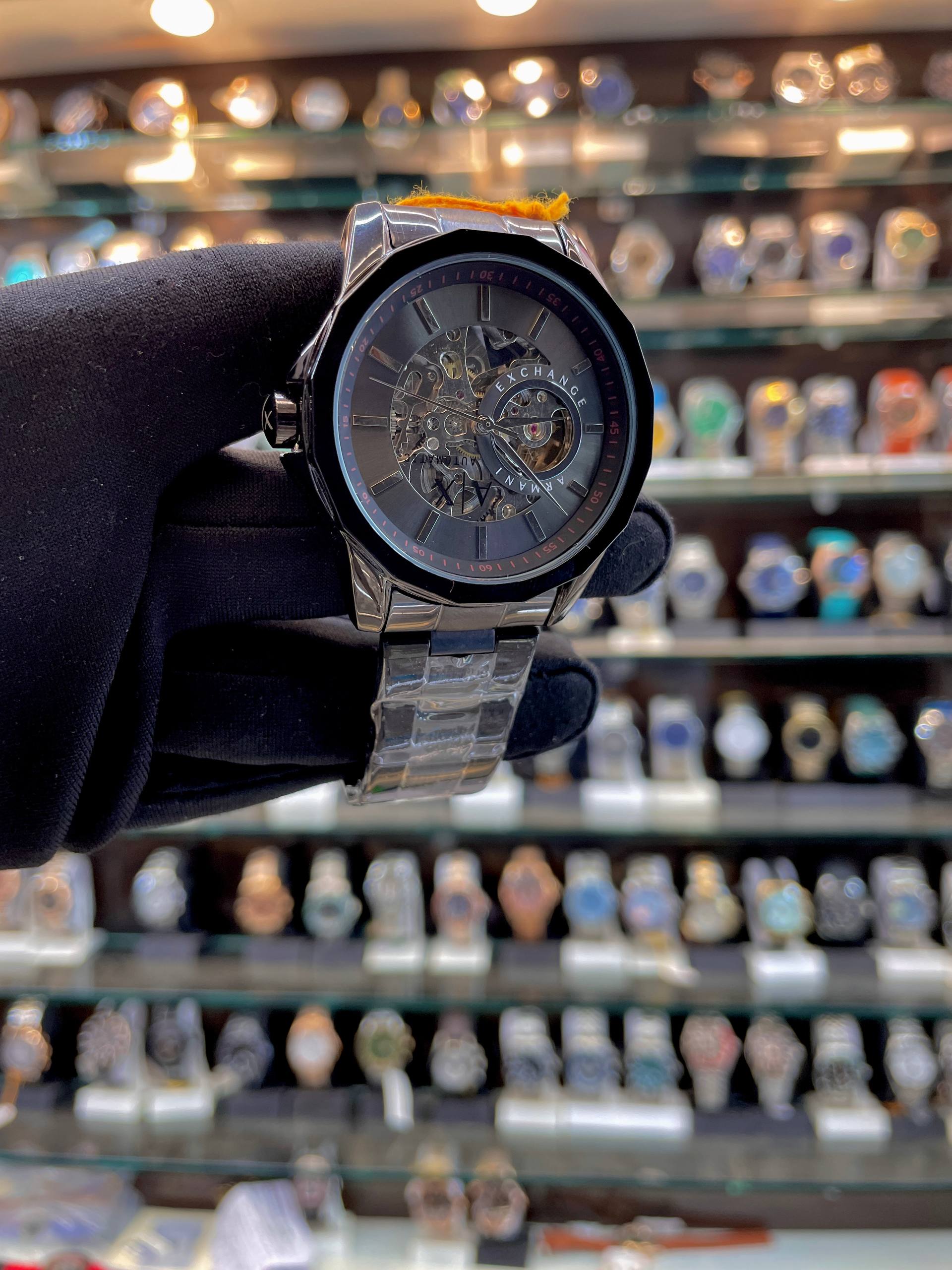ARMANI EXCHANGE AUTOMATIC NOW IN FULL BLACK 🖤
