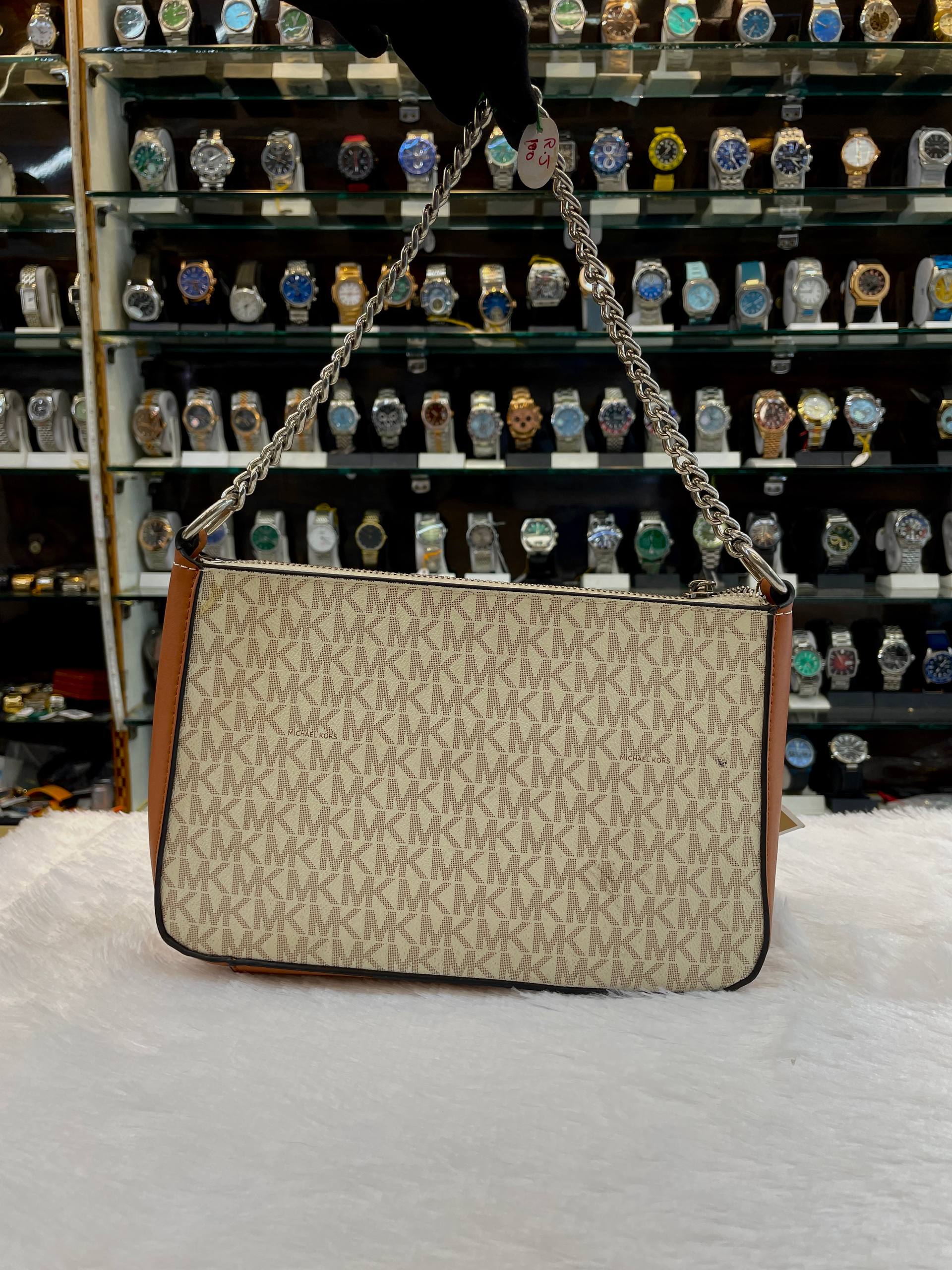 MICHAEL KORS MK JET SET TRAVEL MEDIUM CHAIN SHOULDER BAG 😄