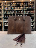 HUGO BOSS BROWN 🤎 TEXTURE LAPTOP BAG IN HEAVY QUALITY 💯