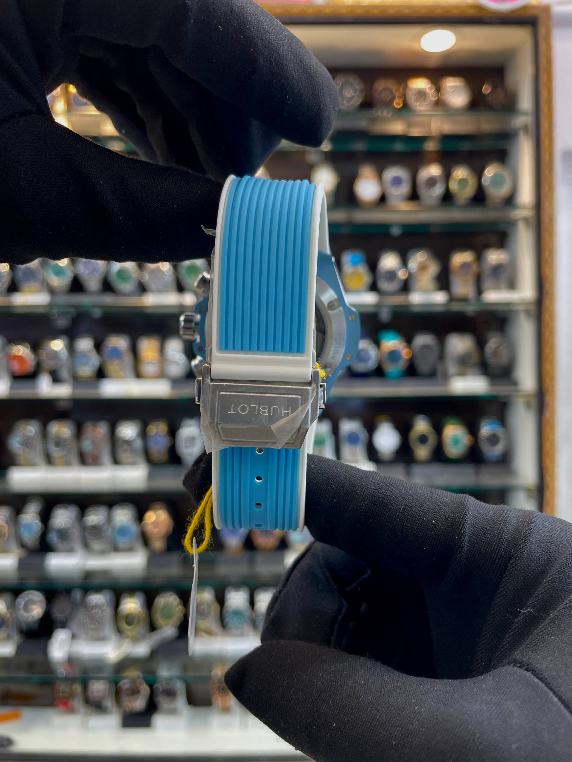 HUBLOT BIG BANG UNICO SKY BLUE,  LIGHT BLUE 🩵 CERAMIC CASE IN MASTER PIECE 🤩