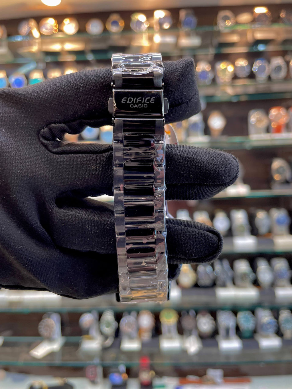 EDIFICE CASIO MENS WATCH UNDER BUDGET FULL BLACK 🖤