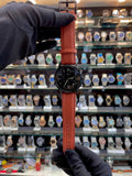 FOSSIL NOW IN CHRONO FOR MENS LEATHER BLACK 🖤 DIAL