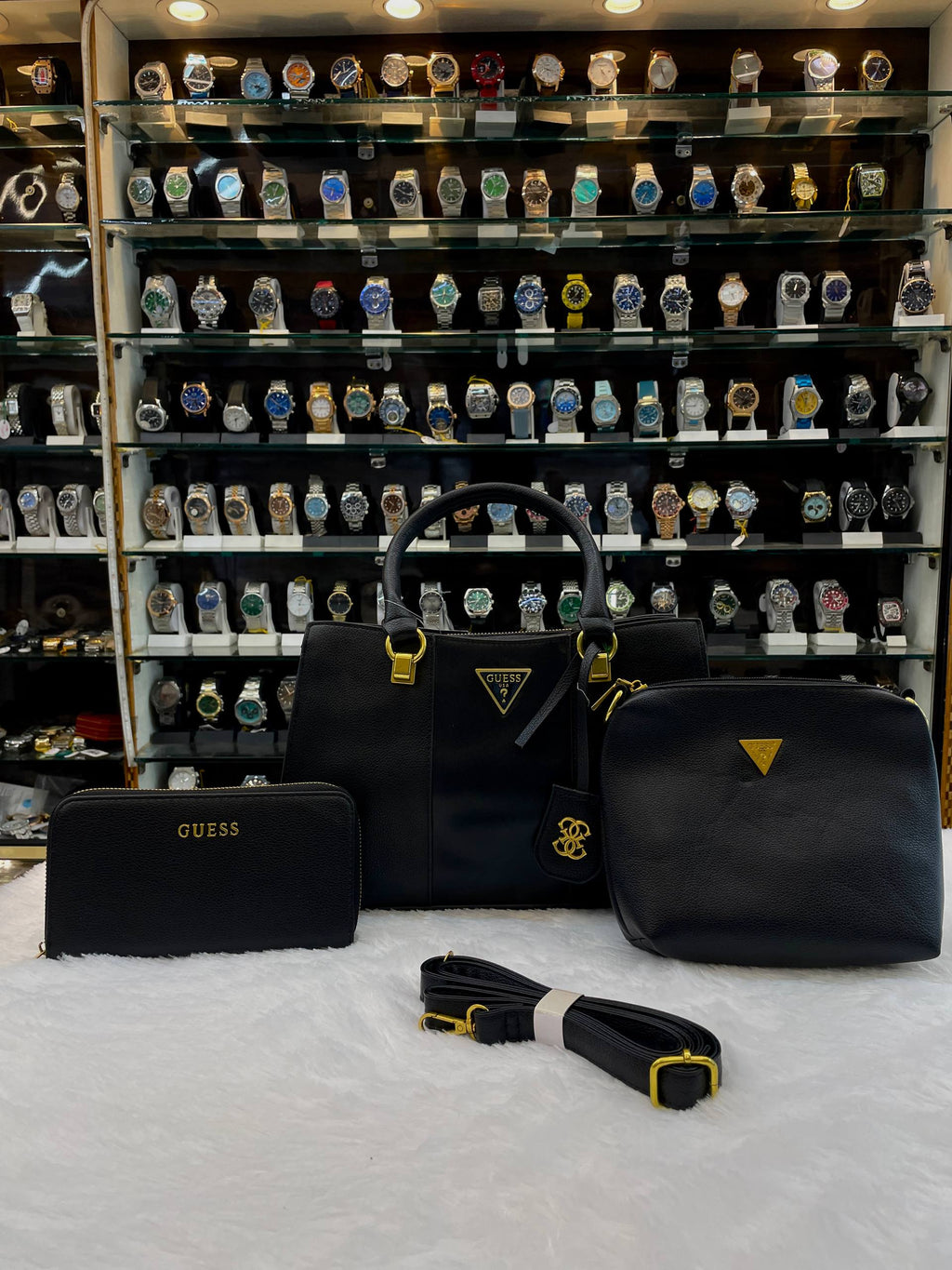 GUESS 3PC SET SLING BAG FOR GIRLS BLACK 🖤