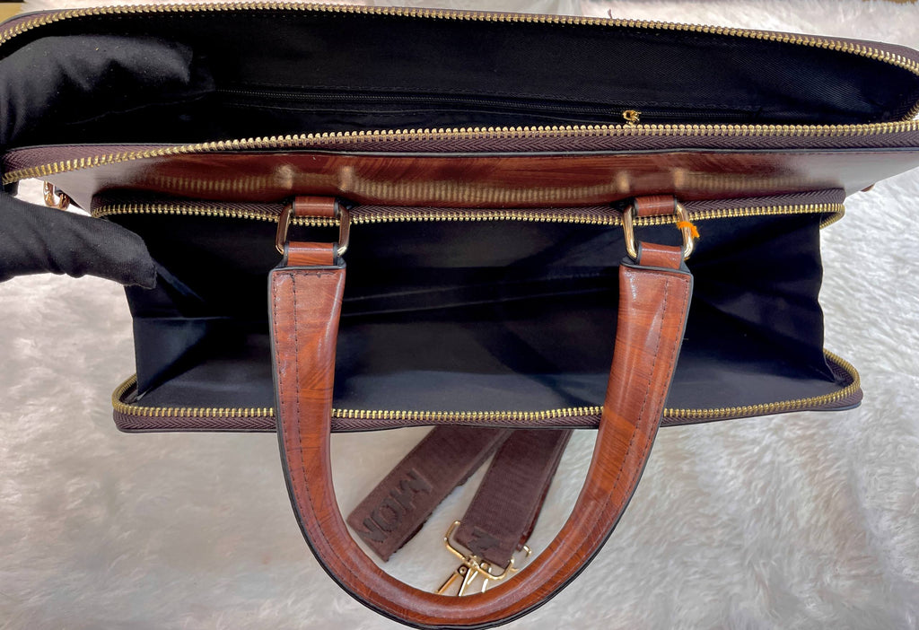MONT BLANC LAPTOP BAG WOOD GRAIN 🌾 TEXTURE PRINT 🐾 HEAVY QUALITY 💯