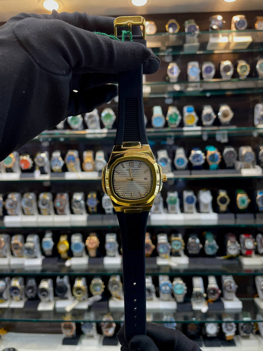 PATEK PHILIPPE NOW IN SLIM BODY FOR MENS GREEN BLACK 🖤