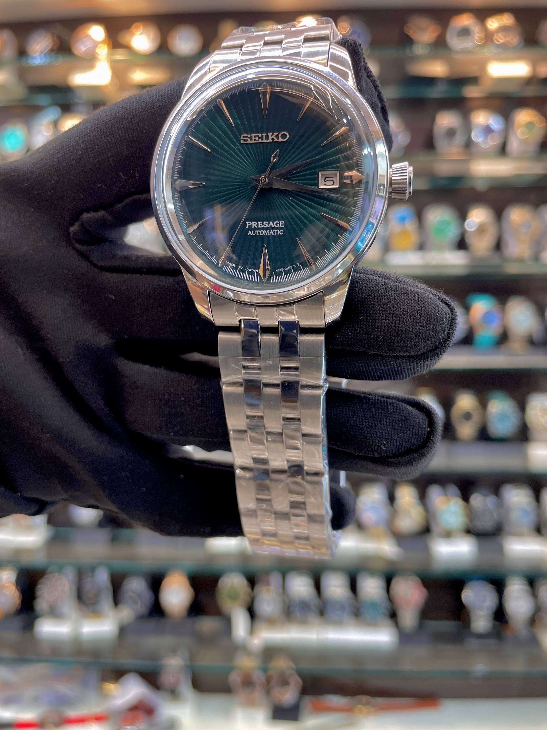 SEIKO PRESAGE AUTOMATIC ⚙️4R35A NOW IN MASTER PIECE 🤩 GREEN 💚