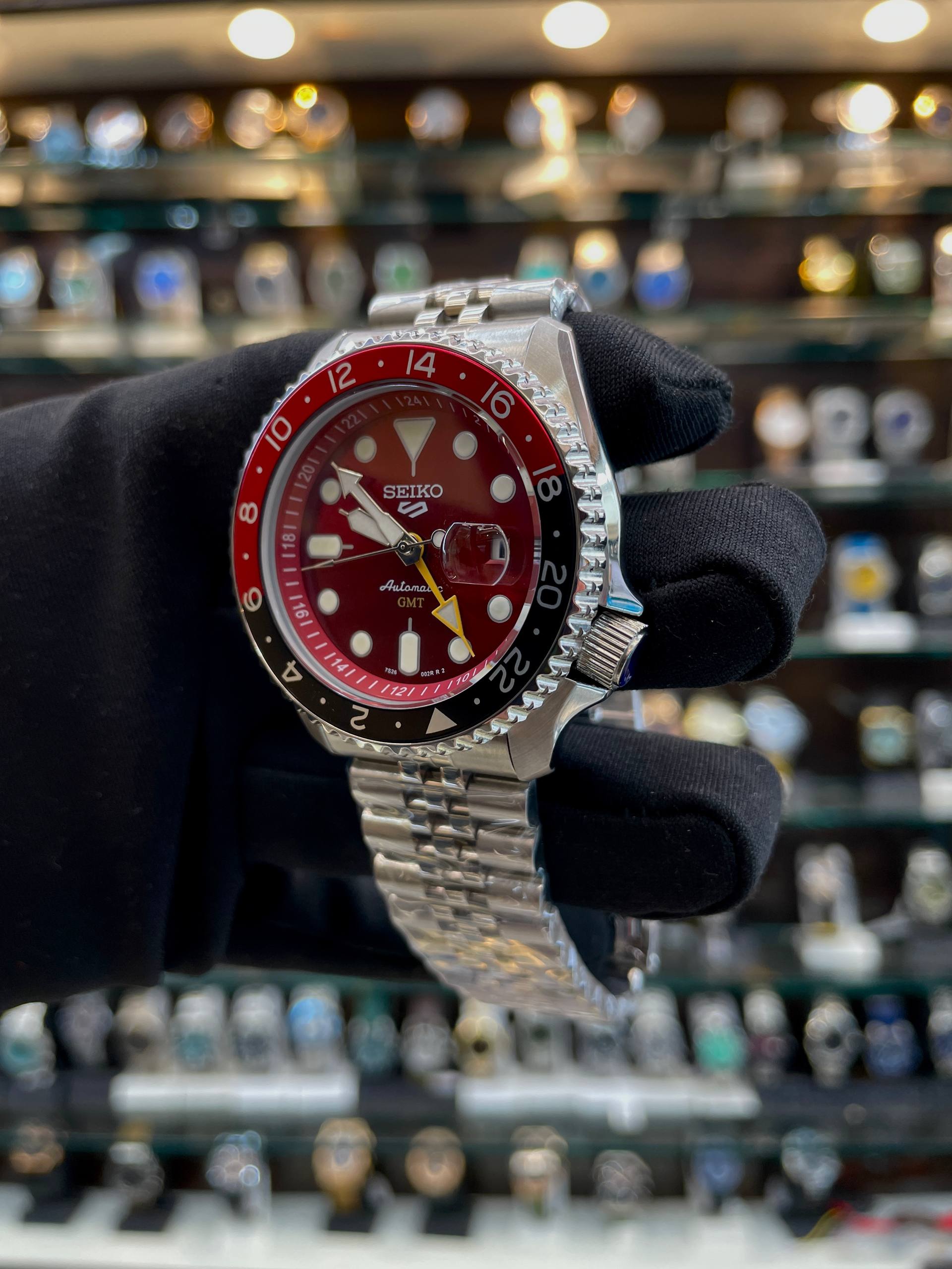 SEIKO SSK035K1 5 SPORTS SKX GMT AUTOMATIC WATCH IN MASTER PIECE 🤩 RED ♥️