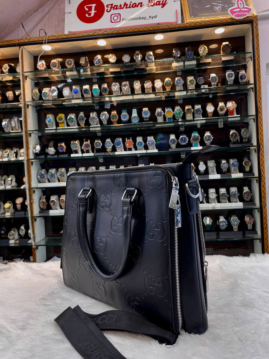 GUCCI JUMBO GG LEATHER BRIEFCASE 💼 LAPTOP BAG