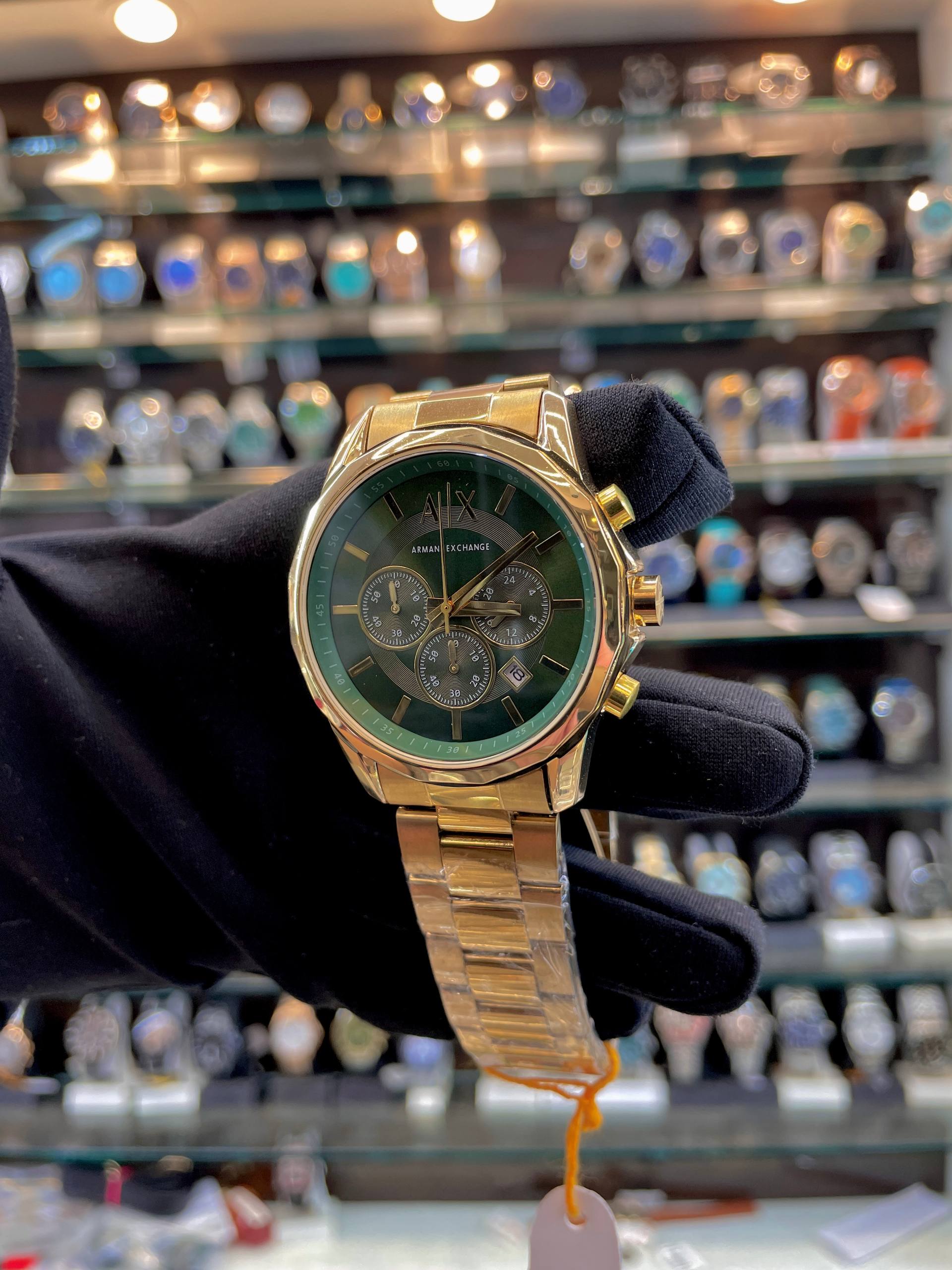 ARMANI EXCHANGE AX IN CHRONOGRAPH FOR MENS GREEN 💚 DIAL