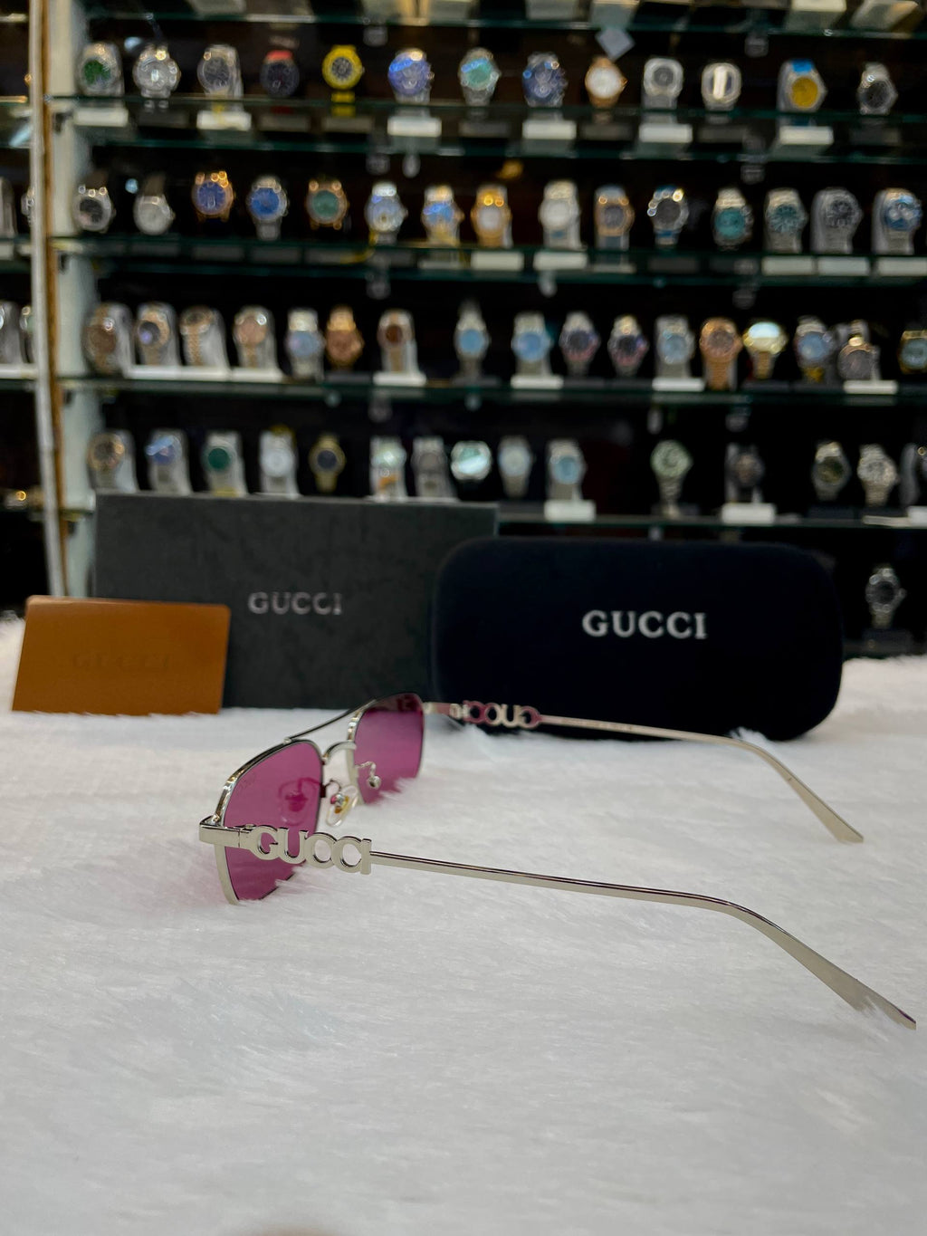 GUCCI PINK 🩷 LENS GLASSES FOR MENS