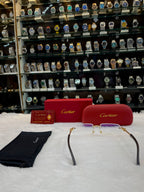 CARTIER RIMLESS GLASSES FEATURE  GOLD PANTHER FRAME FOR MENS