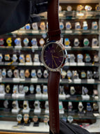 ARMANI EXCHANGE  AX PLAIN DIAL 🤩 IN LEATHER BROWN 🤎