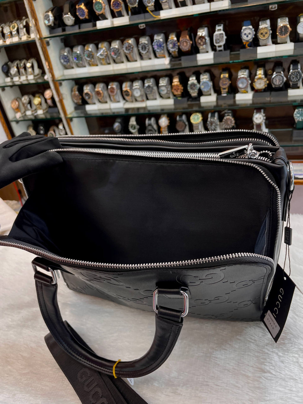 GUCCI JUMBO GG LEATHER BRIEFCASE 💼 LAPTOP BAG