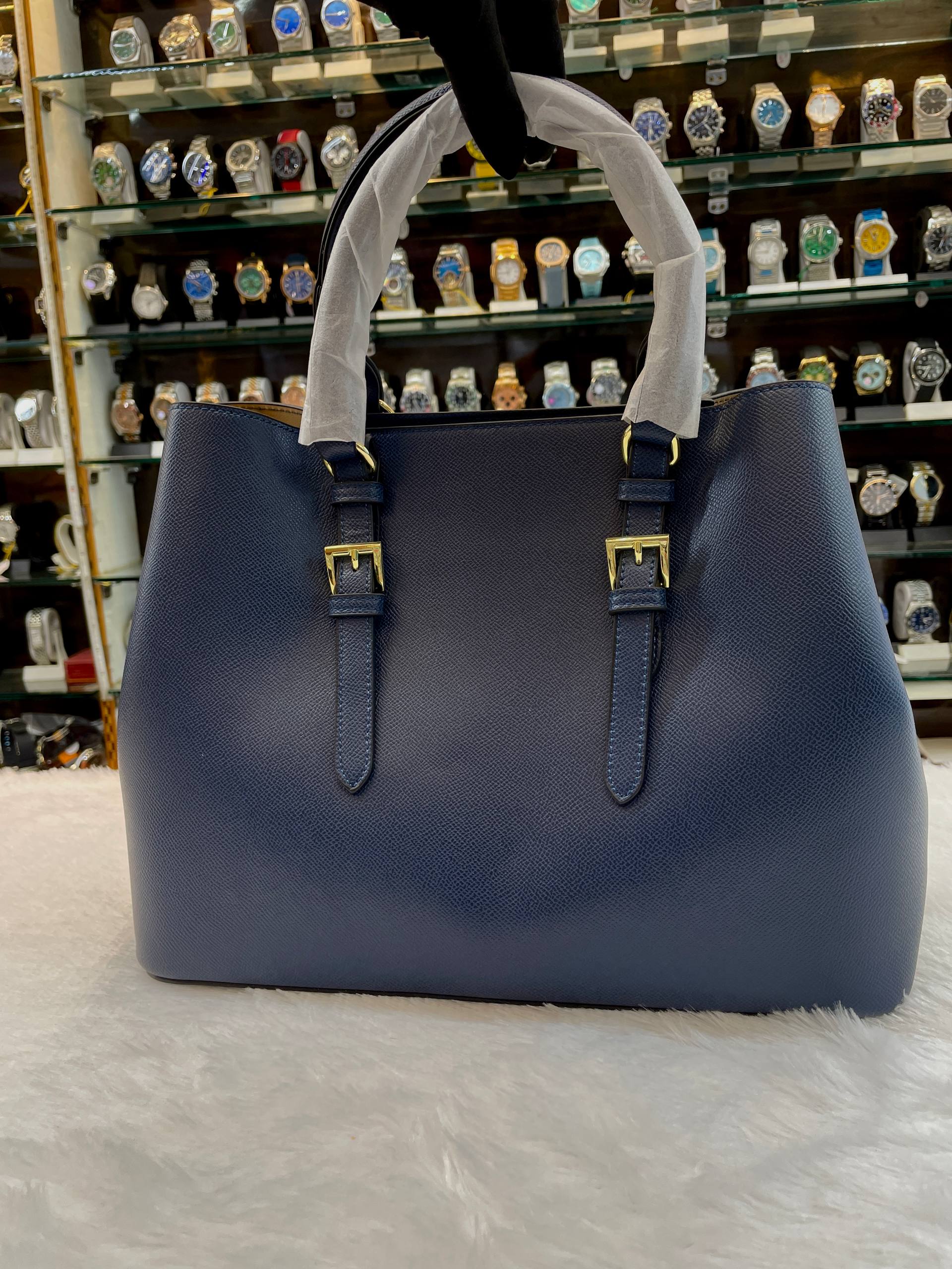 PRADA BLUETTE-BLUE SAFFIANO CUIR DOUBLE BAG FOR GIRLS 🤩