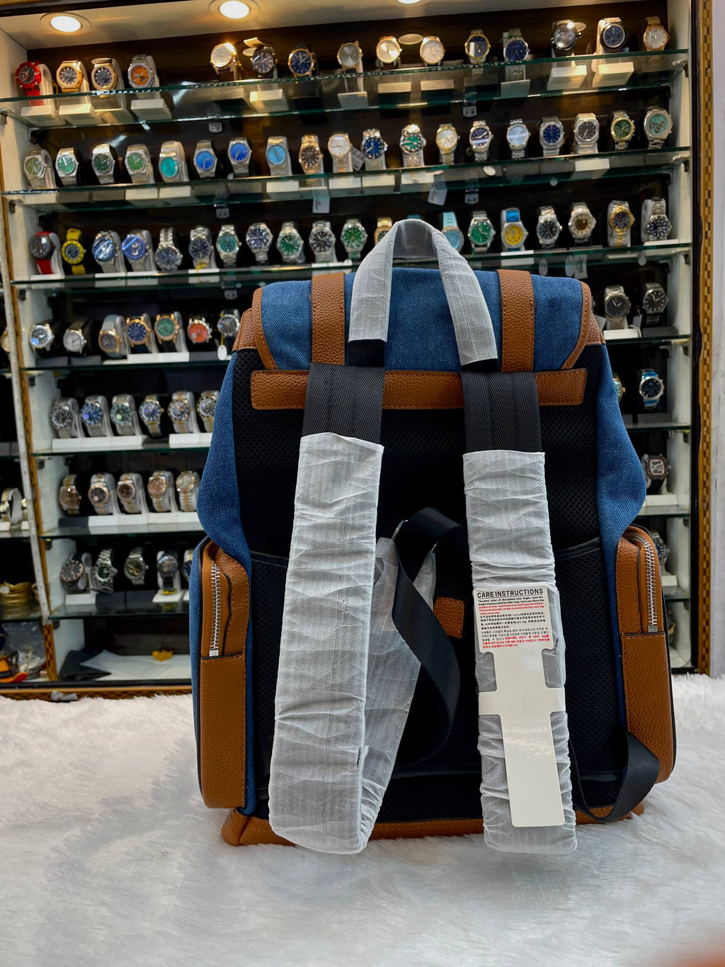 MICHAEL KORS MK COOPER DENIM BLUE UTILITY RUCKSACK BACKPACK 🎒 IN MASTER PIECE 🔥