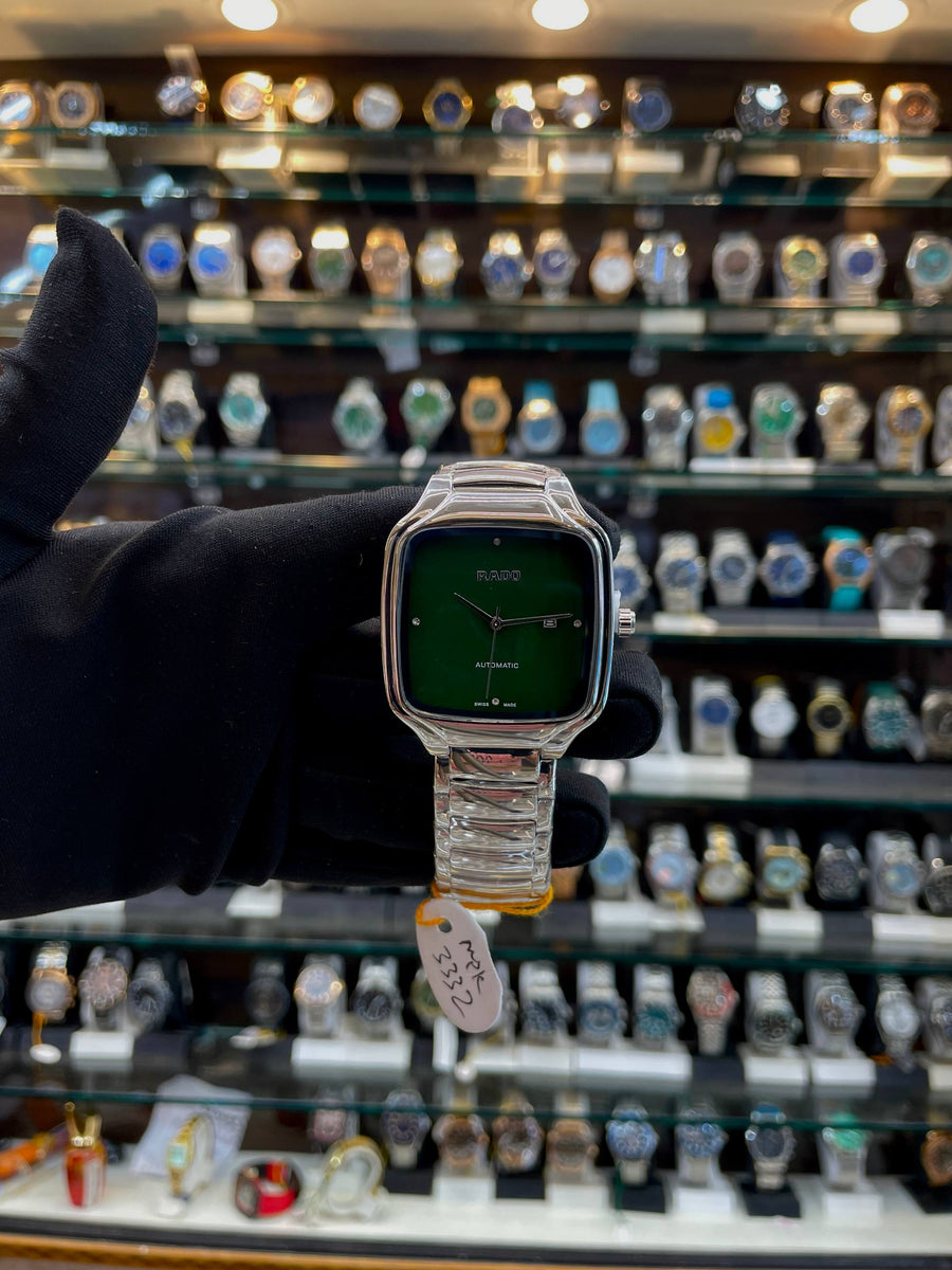 RADO TRUE SQUARE ⬜ UNDER BUDGET FOR MENS GREEN 💚