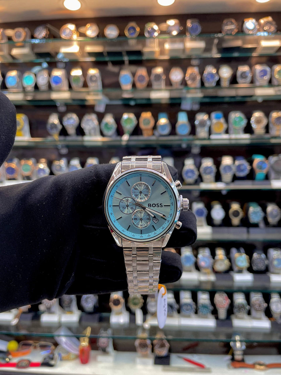 BOSS CHRONOGRAPH BLUE DIAL 💙 FOR MENS