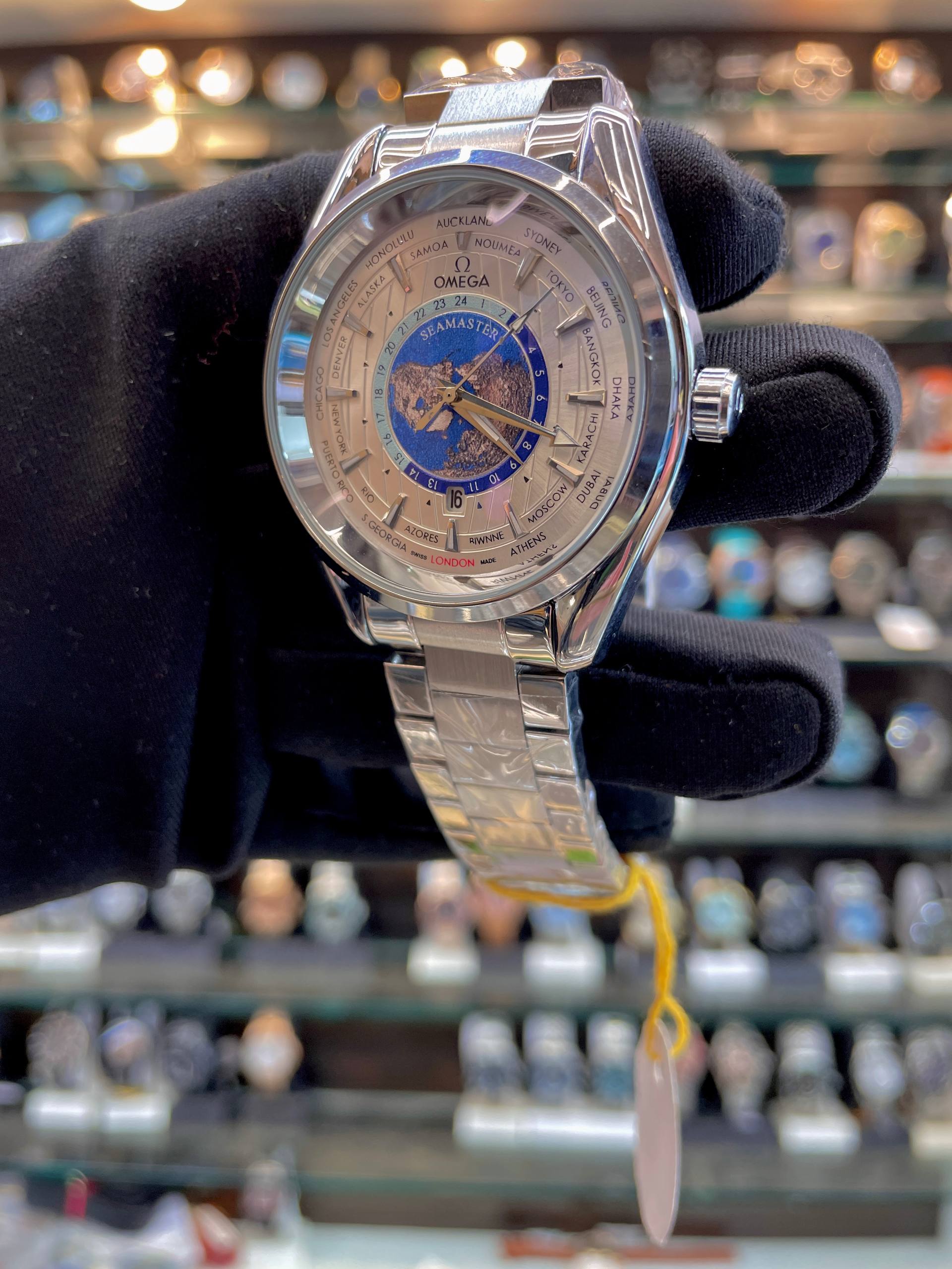 OMEGA SEAMSTER WORLD 🌍 TIME NOW IN BUDGET 😁 FOR MENS 👨 CHAIN WHITE 🤍