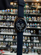 EMPORIO ARMANI CHRONOGRAPH FOR MENS IN SILICON FULL BLACK 🖤