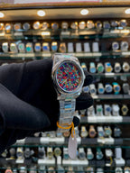 ROLEX OYSTER PERPETUAL 41MM MULTI-COLORED "JUBILEE" MOTIF DIAL IN MASTER PIECE 🤩 MULTICOLORED 🌈 JUBLIE MOTIF DIAL 🤩