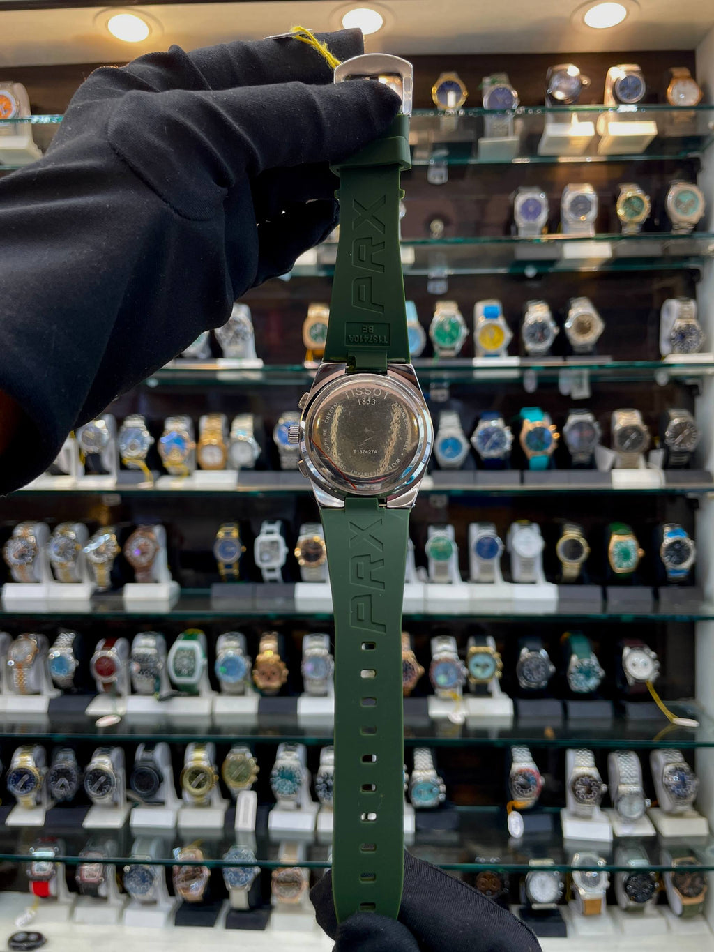 TISSOT PRX NOW IN CHRONOGRAPH SILICON GREEN