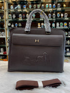 HERMES LAPTOP BAG WITH TEXTURED EMBOSSED CARRIAGE IN MASTER PIECE 🤩