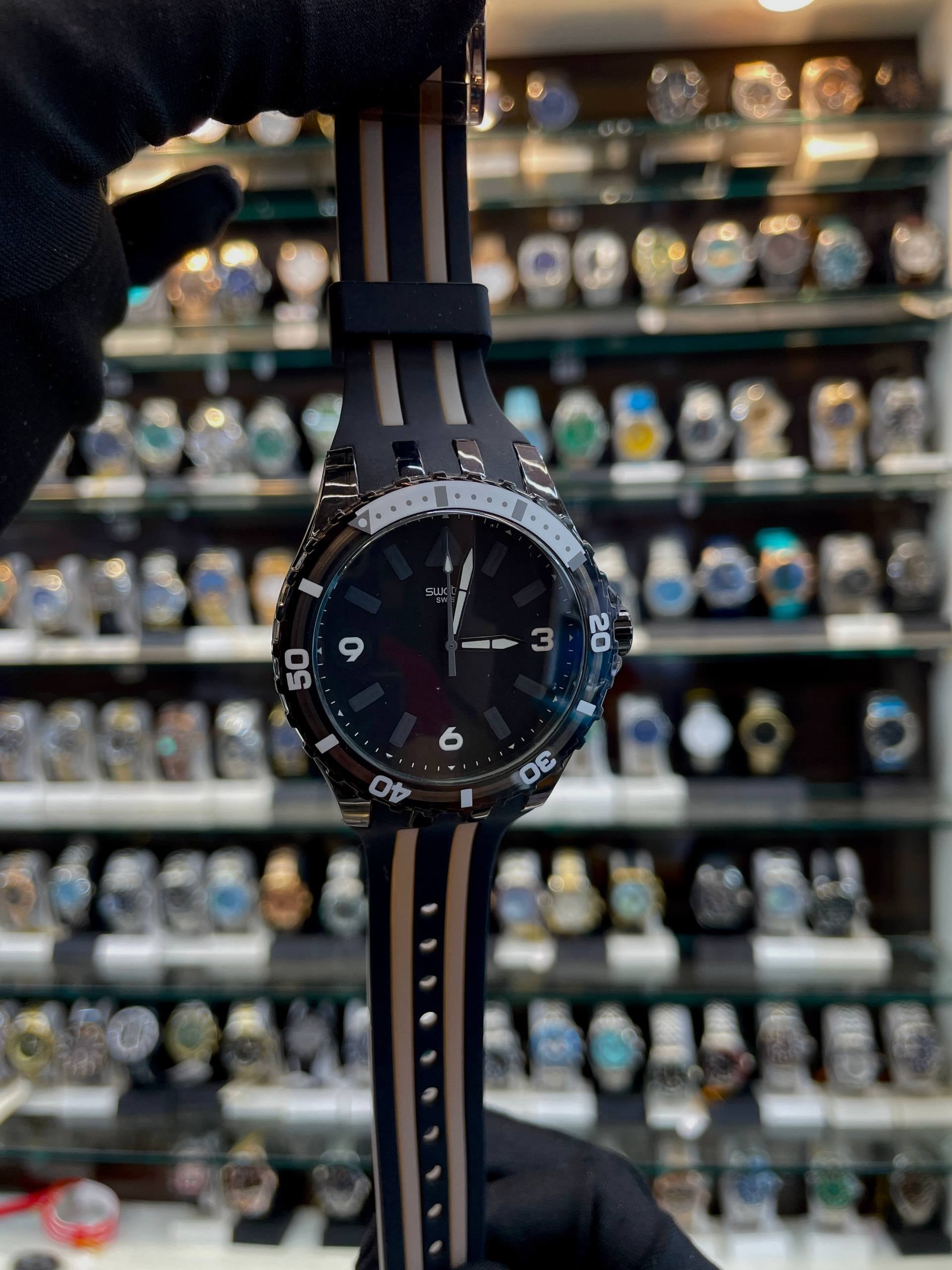 SWATCH BLUE FIRE 🔥 UNDER BUDGET WATCH ⌚ FOR MENS BLACK SEA