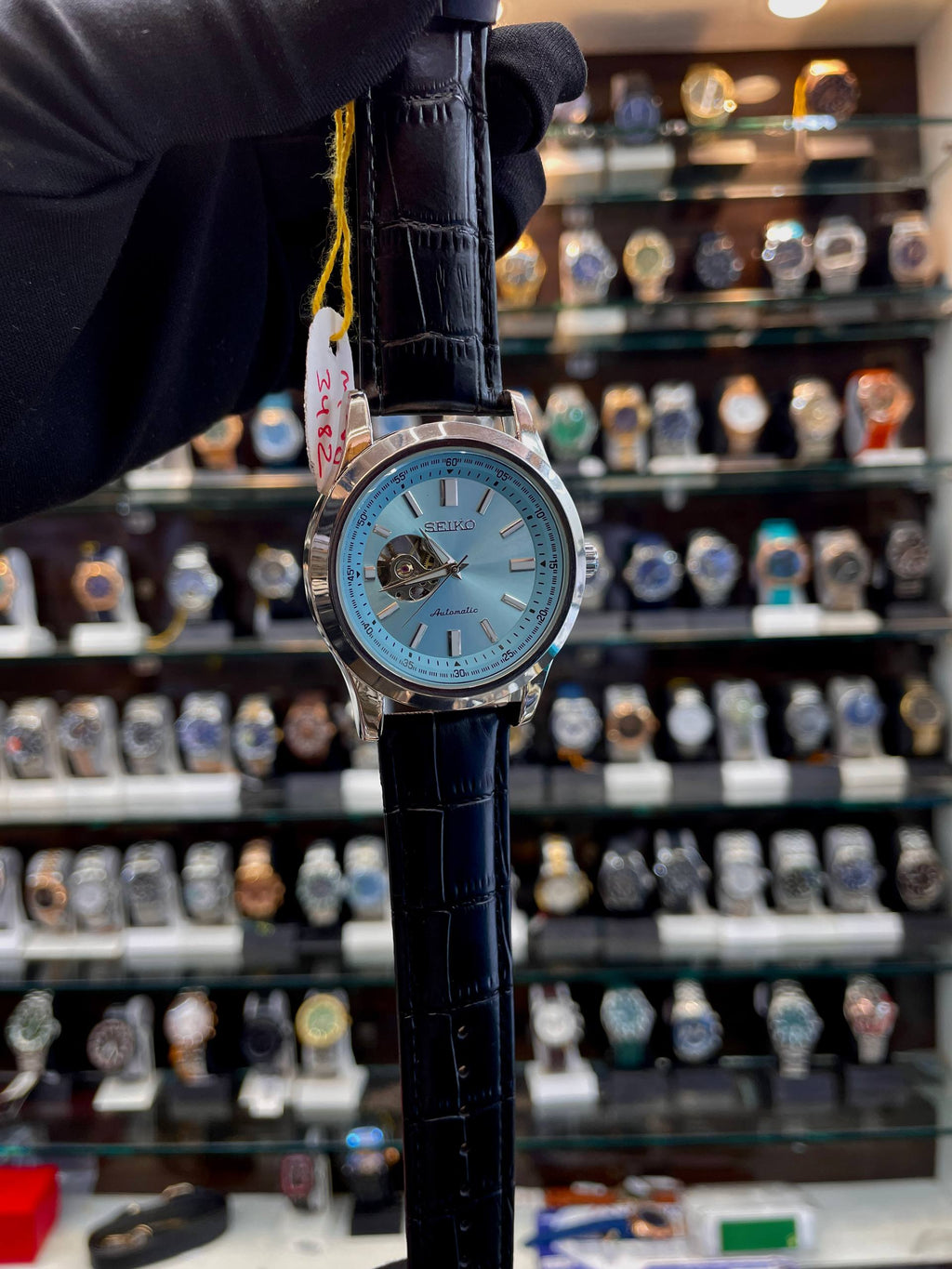 SEIKO MECHANICAL OPEN HEART ❤️ WATCH ⌚ FOR MENS SKY BLUE 💙
