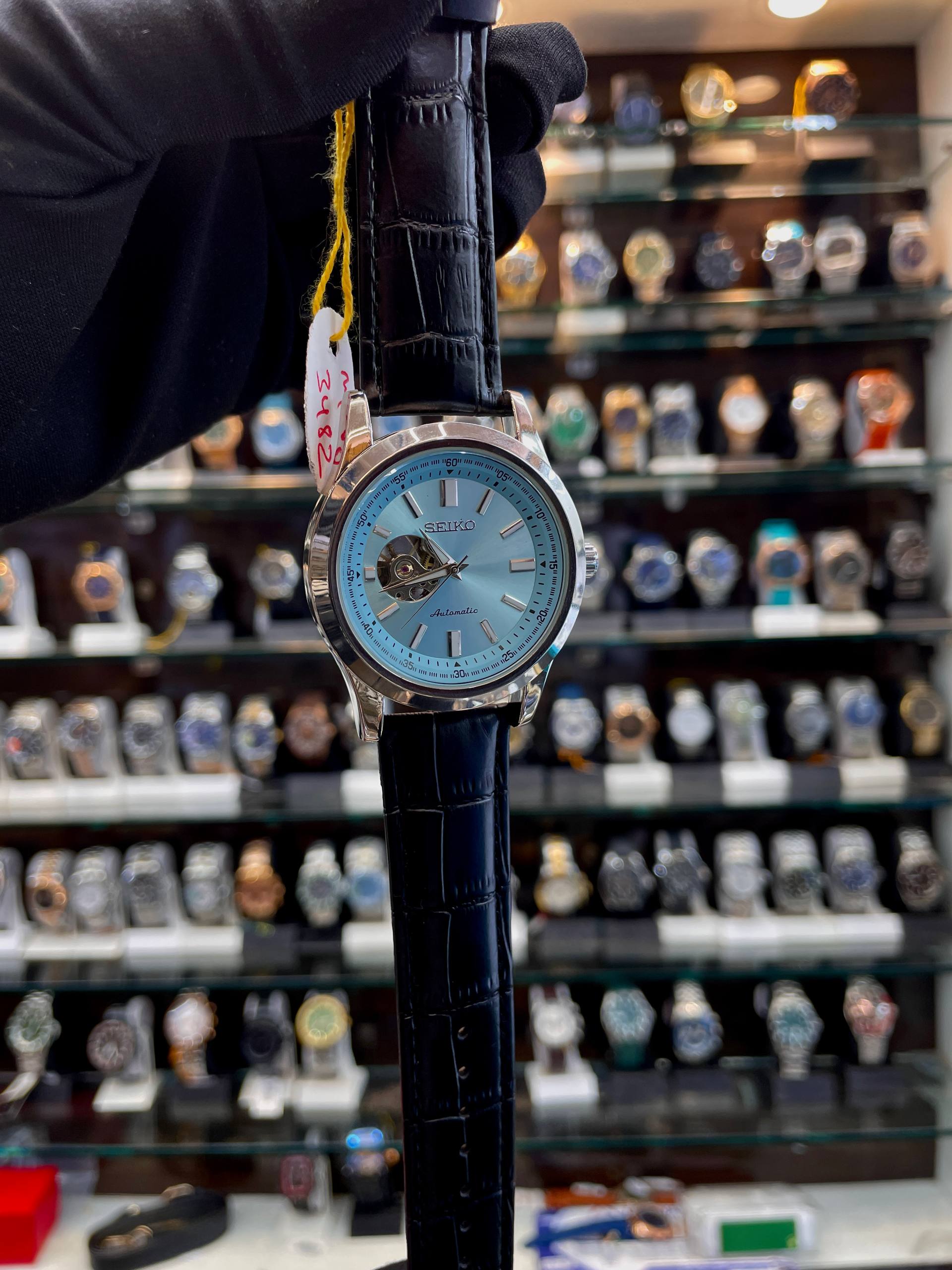 SEIKO MECHANICAL OPEN HEART ❤️ WATCH ⌚ FOR MENS SKY BLUE 💙