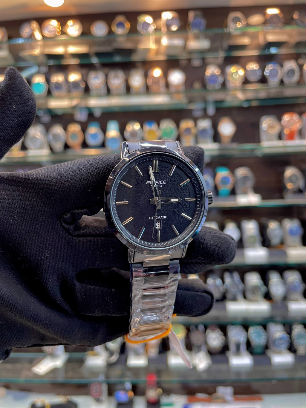 EDIFICE CASIO MENS WATCH UNDER BUDGET FULL BLACK 🖤