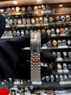 Rolex Datejust green dial watch strap view