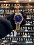Rolex Day-Date dual tone blue dial watch for men front view