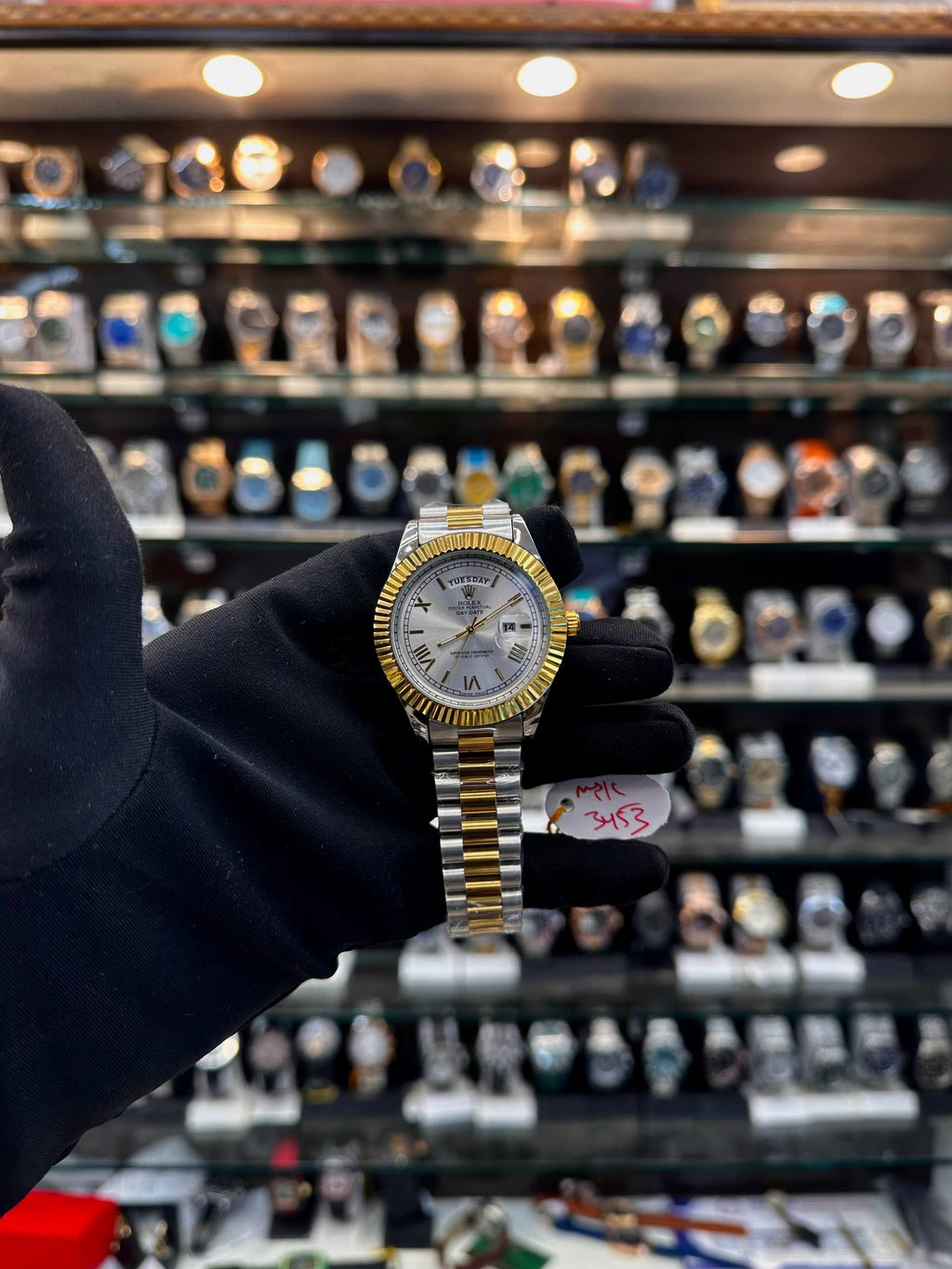 ROLEX DAY-DATE IN DUAL TONE FOR MENS WHITE 🤍 GOLD 🥇