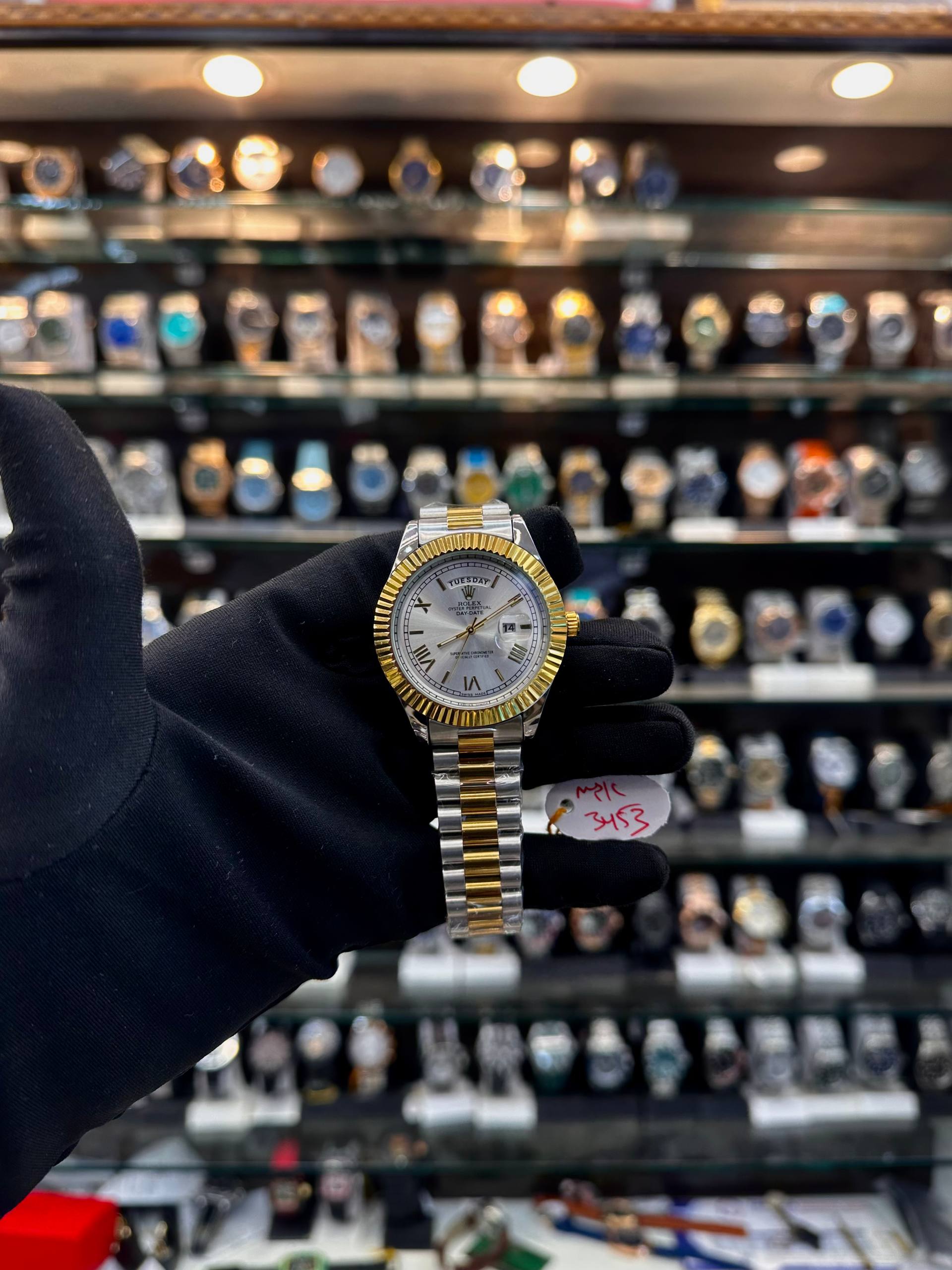 ROLEX DAY-DATE IN DUAL TONE FOR MENS WHITE 🤍 GOLD 🥇