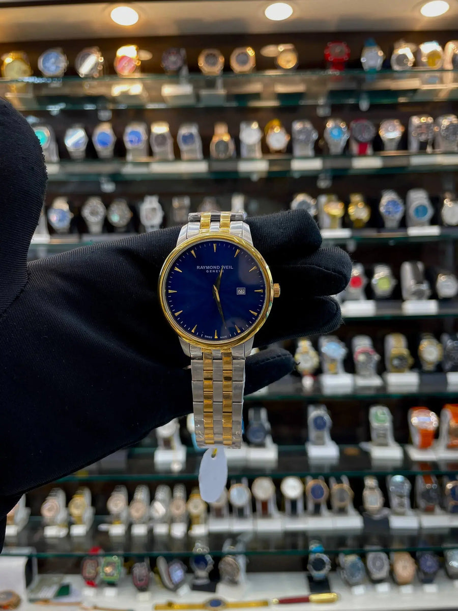 Raymond weil toccata slim watch blue dial