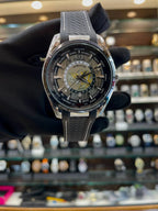 Omega seamaster world dial under budget for men black