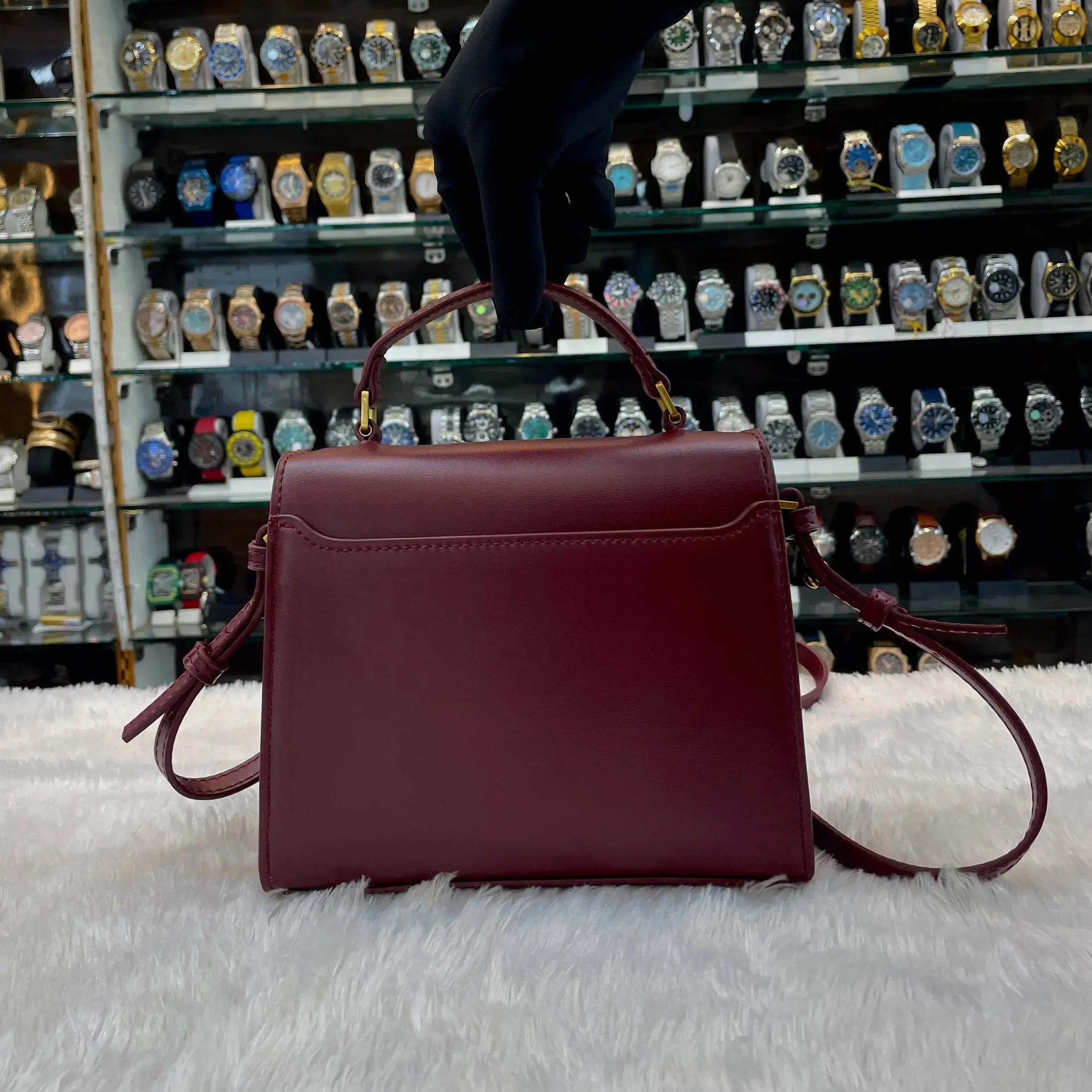 Yes saint laurent YSL mini Cassandra top handle bag in master piece