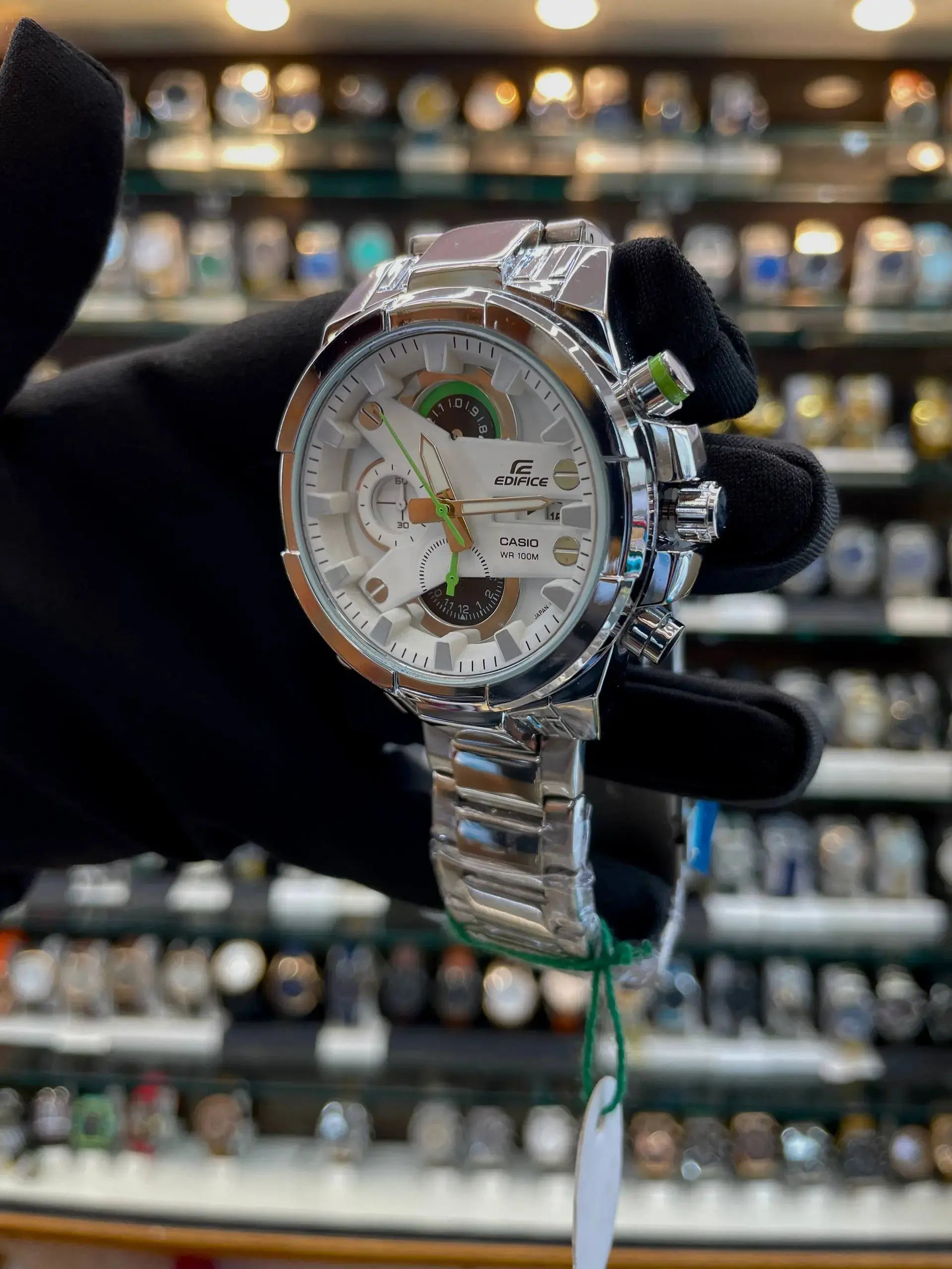 Casio edifice chronograph watch under budget for mens silver