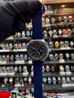 TAG Heuer Formula 1 chronograph blue silicon watch front view