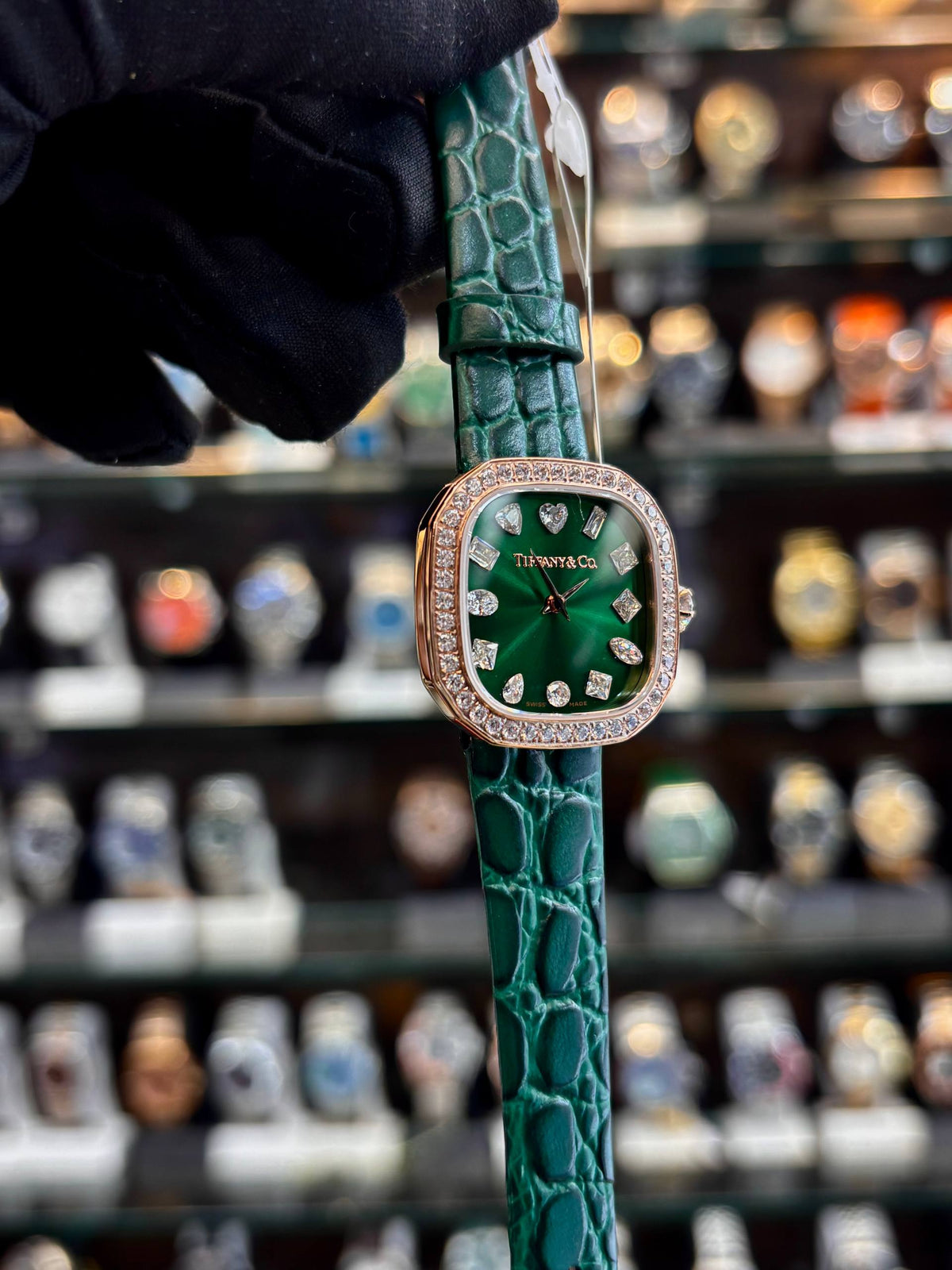Tiffany Eternity cushion-shaped watch diamond detailing
