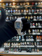 Cartier Santos now in automatic for girls in blue dial