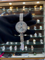 Swarovski matrix bangle watch for girls white dial