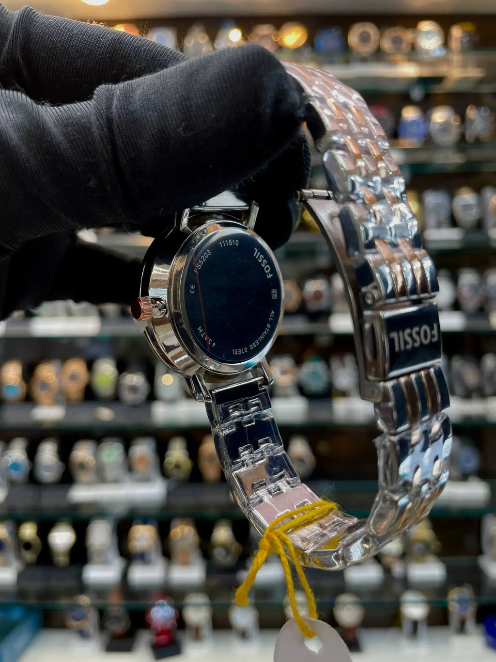 Fossil day/night indicator watch for girls
