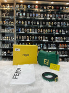 Fendi c'mon medium crocodile bag green in master piece