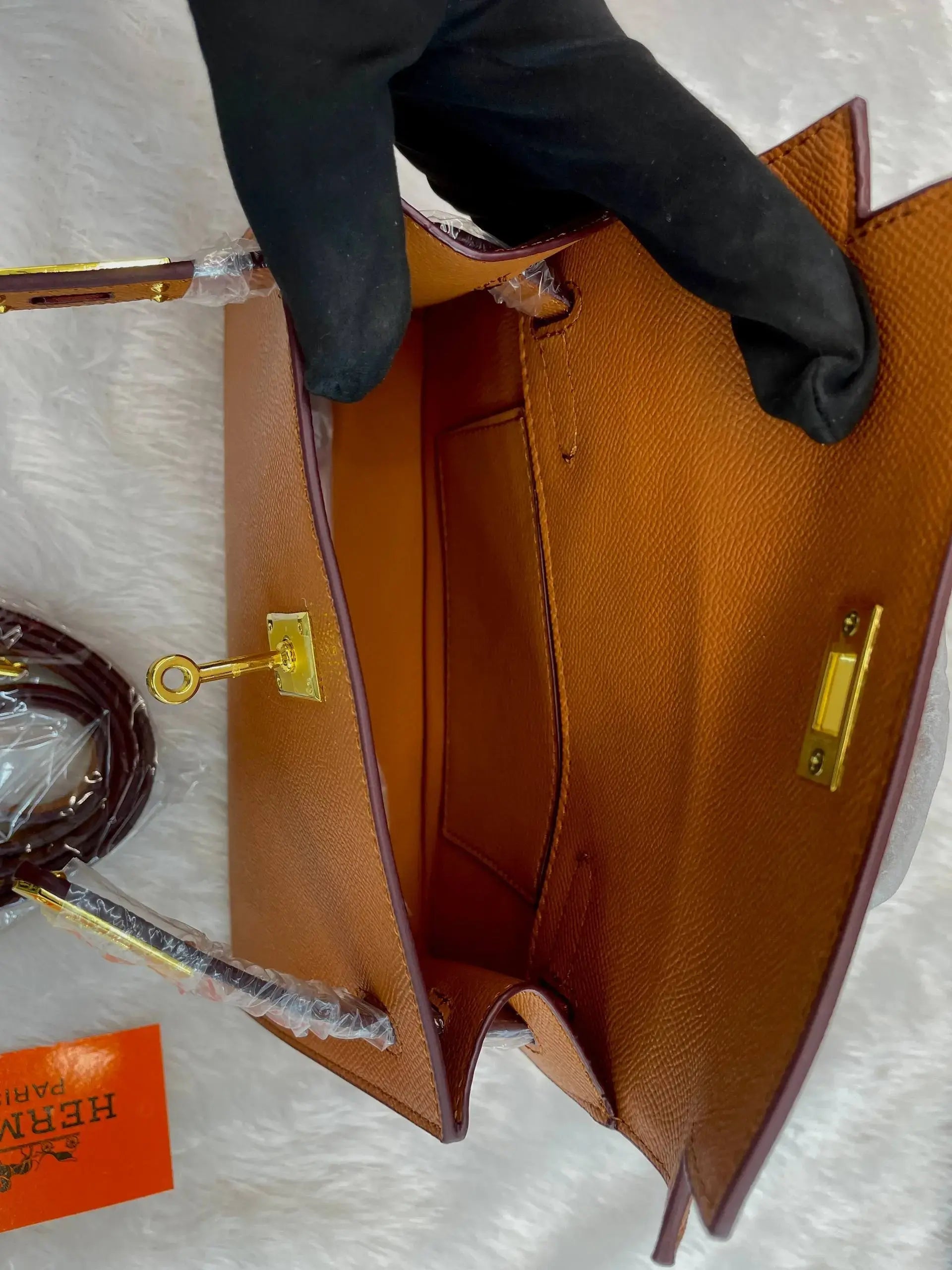 Hermes mini sling bag for women brown
