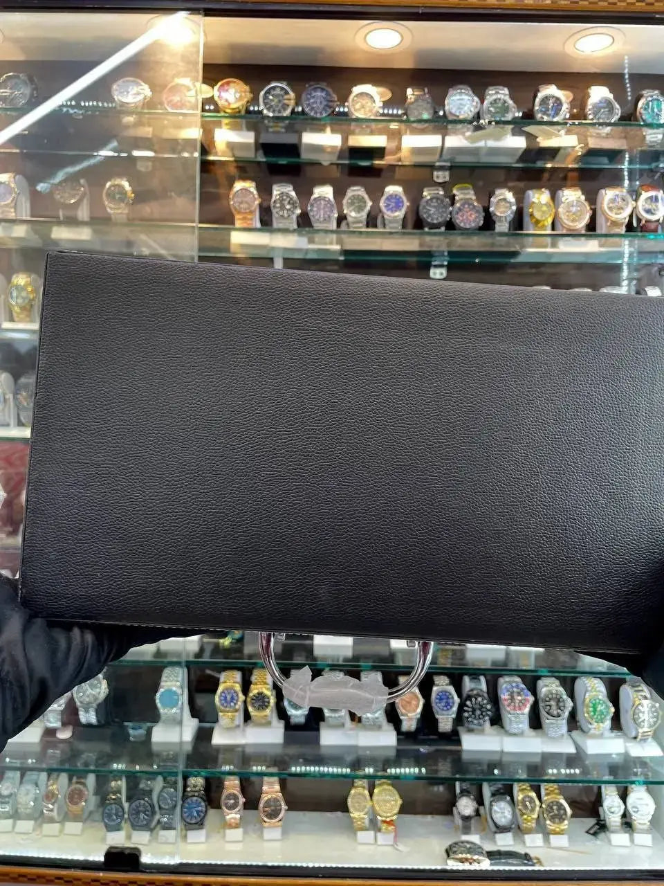 12 pc leather black briefcase