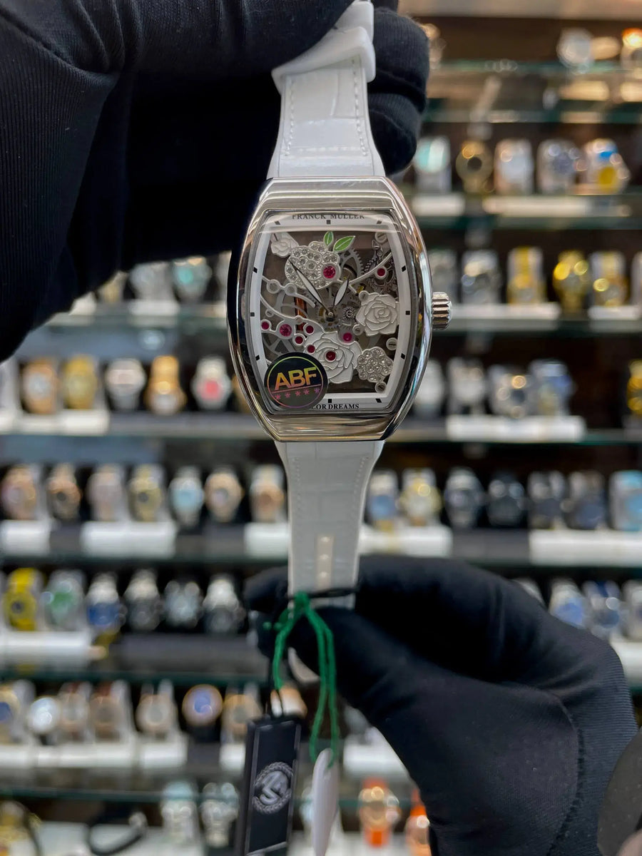 Franck muller vanguard lady semi-eta quality transparent dial