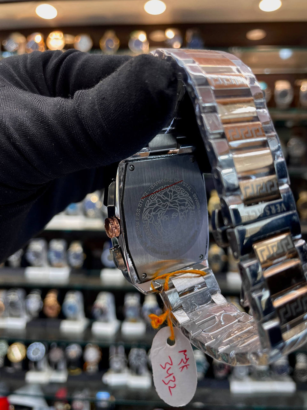 Versace chronograph dial back