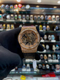 Hublot skeleton in diamond on body in master