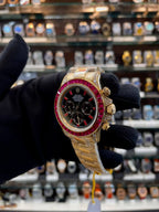 Rolex daytona  ruby-setbezel in master piece for mens